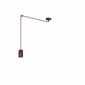 Emibig Emibig TRAKER 1 BURGUNDY - Moderne hanglamp voor sfeervolle verlichting