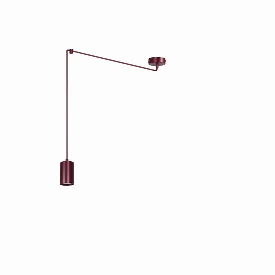 Emibig Emibig TRAKER 1 BURGUNDY - Moderne hanglamp voor sfeervolle verlichting