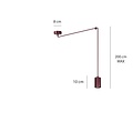 Emibig Emibig TRAKER 1 BURGUNDY - Lampe suspendue moderne pour un éclairage élégant