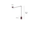 Emibig Emibig TRAKER 1 BURGUNDY - Moderne Pendelleuchte für stilvolle Beleuchtung