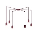 Emibig Emibig TRAKER 6 BURGUNDY - Lampe suspendue moderne pour un éclairage élégant