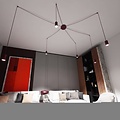 Emibig Emibig TRAKER 6 BURGUNDY - Modern pendant lamp for stylish lighting