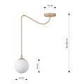 Emibig Emibig GIGI 1 MOKKA OPAL - Moderne hanglamp voor sfeervolle verlichting