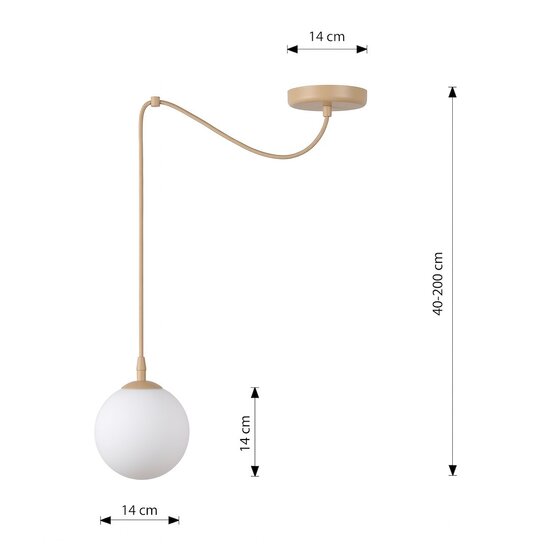 Emibig Emibig GIGI 1 MOKKA OPAL - Modern pendant lamp for stylish lighting