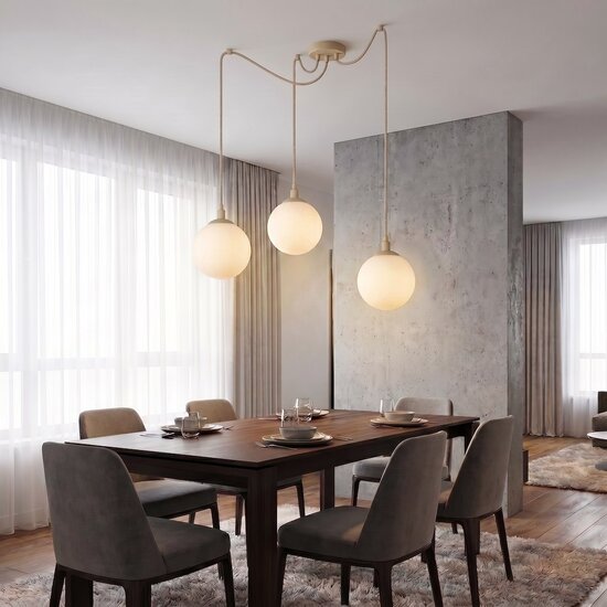 Emibig Emibig GIGI 3 MOKKA OPAL - Suspension moderne pour un éclairage élégant