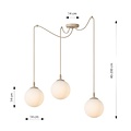 Emibig Emibig GIGI 3 MOKKA OPAL - Moderne hanglamp voor sfeervolle verlichting