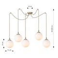 Emibig Emibig GIGI 5 MOKKA OPAL - Moderne Pendelleuchte für stilvolle Beleuchtung
