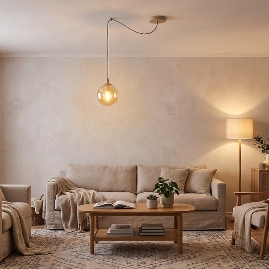 Emibig Emibig GIGI 1 MOKKA AMBER - Lampe suspendue moderne pour un éclairage élégant
