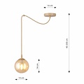 Emibig Emibig GIGI 1 MOKKA AMBER - Moderne Pendelleuchte für stilvolle Beleuchtung