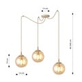 Emibig Emibig GIGI 3 MOKKA AMBER - Modern pendant lamp for stylish lighting