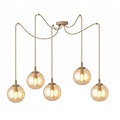 Emibig Emibig GIGI 5 MOKKA AMBER - Moderne Pendelleuchte für stilvolle Beleuchtung