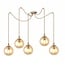 Emibig Emibig GIGI 5 MOKKA AMBER - Moderne hanglamp voor sfeervolle verlichting