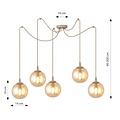 Emibig Emibig GIGI 5 MOKKA AMBER - Lampe suspendue moderne pour un éclairage élégant