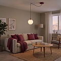 Emibig Emibig GIGI 1 BURGUNDY OPAL - Moderne hanglamp voor sfeervolle verlichting
