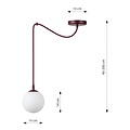 Emibig Emibig GIGI 1 BURGUNDY OPAL - Modern pendant lamp for stylish lighting