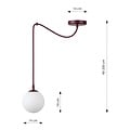 Emibig Emibig GIGI 1 BURGUNDY OPAL - Moderne hanglamp voor sfeervolle verlichting