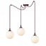 Emibig Emibig GIGI 3 BURGUNDY OPAL - Moderne hanglamp voor sfeervolle verlichting