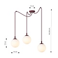Emibig Emibig GIGI 3 BURGUNDY OPAL - Lámpara colgante moderna para una iluminación elegante