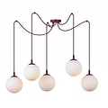 Emibig Emibig GIGI 5 BURGUNDY OPAL - Modern pendant lamp for stylish lighting