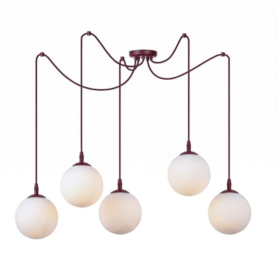 Emibig Emibig GIGI 5 BURGUNDY OPAL - Lampe suspendue moderne pour un éclairage élégant