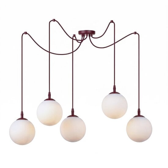 Emibig Emibig GIGI 5 BURGUNDY OPAL - Modern pendant lamp for stylish lighting