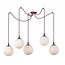 Emibig Emibig GIGI 5 BURGUNDY OPAL - Moderne hanglamp voor sfeervolle verlichting