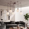 Emibig Emibig GIGI 5 BURGUNDY OPAL - Modern pendant lamp for stylish lighting