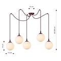Emibig Emibig GIGI 5 BURGUNDY OPAL - Moderne Pendelleuchte für stilvolle Beleuchtung