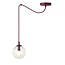 Emibig Emibig GIGI 1 BURGUNDY TRANSPARENT - Lampe suspendue moderne pour un éclairage élégant