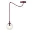 Emibig Emibig GIGI 1 BURGUNDY TRANSPARENT - Moderne Pendelleuchte für stilvolle Beleuchtung