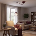 Emibig Emibig GIGI 1 BURGUNDY TRANSPARENT - Modern pendant lamp for stylish lighting
