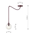 Emibig Emibig GIGI 1 BURGUNDY TRANSPARENT - Modern pendant lamp for stylish lighting