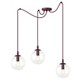 Emibig Emibig GIGI 3 BURGUNDY TRANSPARENT - Lámpara colgante moderna para una iluminación elegante