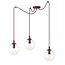 Emibig Emibig GIGI 3 BURGUNDY TRANSPARENT - Modern pendant lamp for stylish lighting
