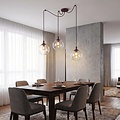 Emibig Emibig GIGI 3 BURGUNDY TRANSPARENT - Modern pendant lamp for stylish lighting