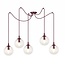 Emibig Emibig GIGI 5 BURGUNDY TRANSPARENT - Lámpara colgante moderna para una iluminación elegante