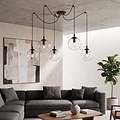Emibig Emibig GIGI 5 BURGUNDY TRANSPARENT - Moderne Pendelleuchte für stilvolle Beleuchtung