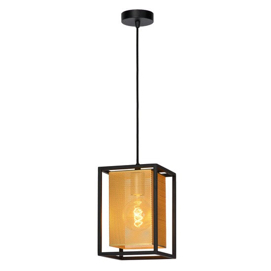 LUCIDE LUCIDE SANSA - Stijlvolle Zwarte Hanglamp voor Binnen