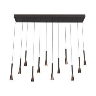 Lucide JOAKIM - Hanglamp - LED Dimb. - CCT - 12x7W 2700K/4000K - Met vervangbare LED-module - Koffie - Premium