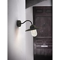 Luxembourg outdoor wall light, rural style in black metal with glass shade, E27 fitting, 280 mm diameter, IP54 splash-proof