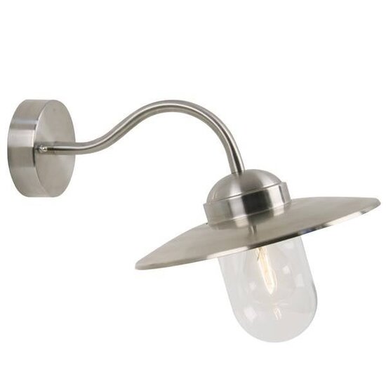 Luxembourg applique murale extérieure, style rustique en métal noir et verre, culot E27, diamètre 280 mm, IP54 anti-éclaboussures