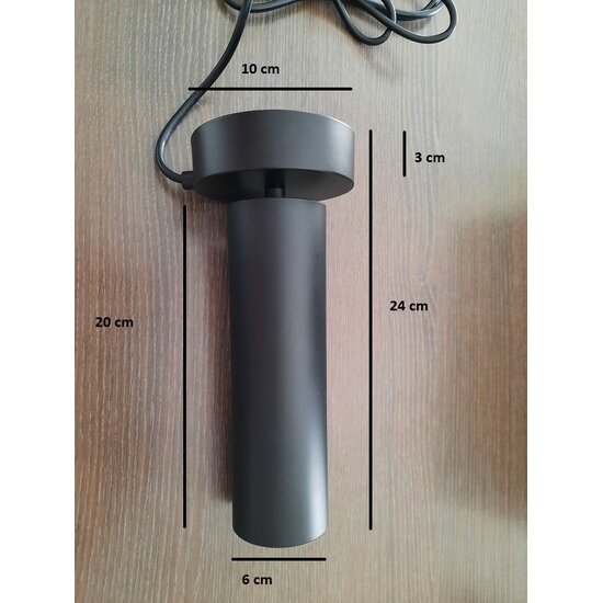 Lámpara de pared orientable de metal, blanca, con casquillo GU10 (máx. 8W), IP20 y cable reemplazable de 200 cm