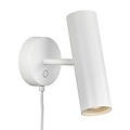 Aplique de pared cilíndrico y orientable, metal negro, portalámparas GU10 máx. 8W, IP20, 20 cm de alto