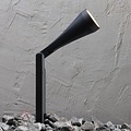 Mono grondspot zwart metaal GU10 IP44 190mm, richtbare arm, kabel 180cm, niet dimbaar