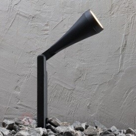 Mono Bodenspot schwarz Metall GU10 IP44 190mm, schwenkbarer Arm, Kabel 180cm, nicht dimmbar