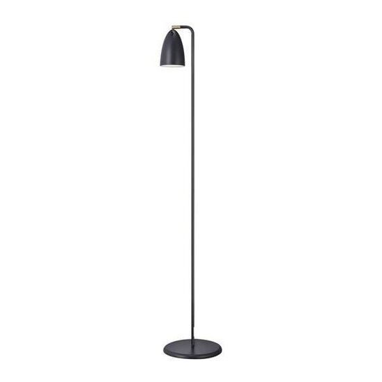 Lámpara de pie retro, pantalla giratoria, blanco/telegris, altura 140,8 cm, casquillo GU10 máx. 6W, bombilla no incluida