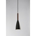 Nordlux lámpara colgante blanca, diseño elegante y depurado, altura 35cm, pantalla Ø10cm, E27, madera y metal