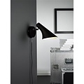 Aplique Vanila metal negro, casquillo E14, pantalla 145mm, orientable 350°, cable 210cm con interruptor