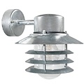 Vejers applique d'exterieur, metal noir et verre, faisceau vers le bas, culot E27, IP54 resistant aux eclaboussures, diametre 220mm