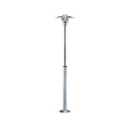 Vejers borne de jardin, acier galvanisé et verre, douille E27, IP54, hauteur réglable 130-200 cm, diamètre 39 cm